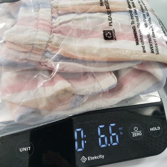 Carter's Linen Dress Girls 10/10A Pink Stripe Casual Short Sleeve Bohemian Beach - Picture 14 of 14